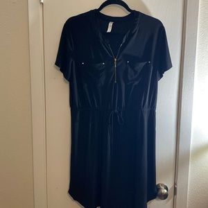 Womans Comfy Black Dress-XL